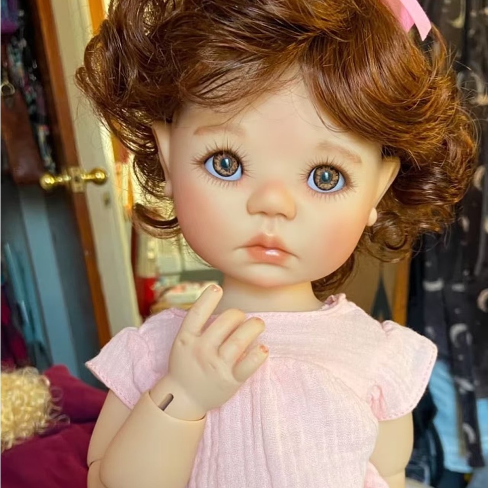 Madden Girl Brown-Haired Doll in Pink Dress